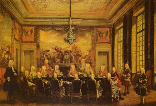 Le conseil de régence, musée national du château de Fontainebleau.
