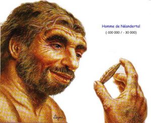Illustration de l'Homme de Néandertal