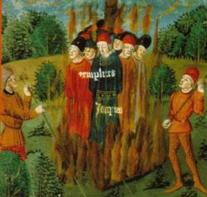 Supplice des Templiers – Ouvrage de Boccace, XVe siècle